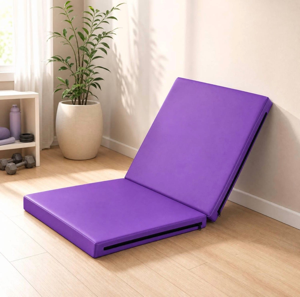 MHome Tri-Folding Gymnastics Mat Yoga Fitness Exercise Mat-Various Colours