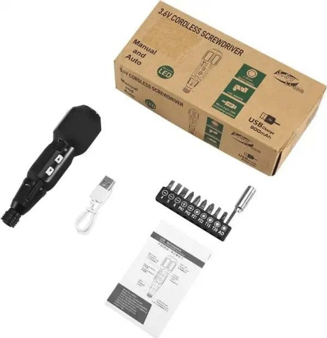 Cordless Screwdriver 12pc Set