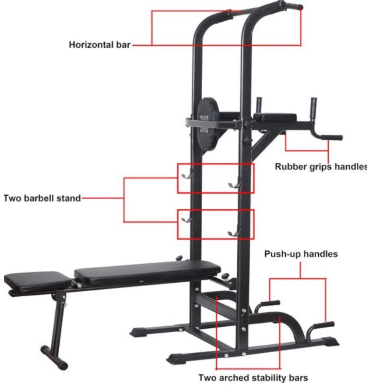 Pro-Sportz Multifunction Pull Up Power Tower Station