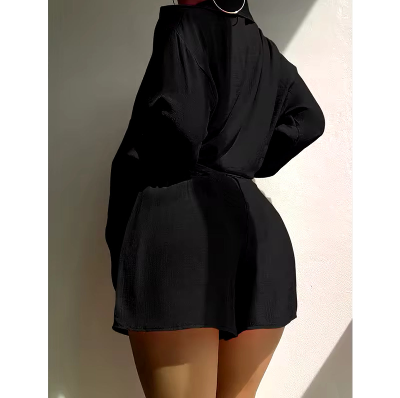 Casual Outfits for Women 3Piece Sets Office Work Beach Holiday Plain Color Shirt Suit Loose Sun Suit Casual Beach Swimsuit Cover up.