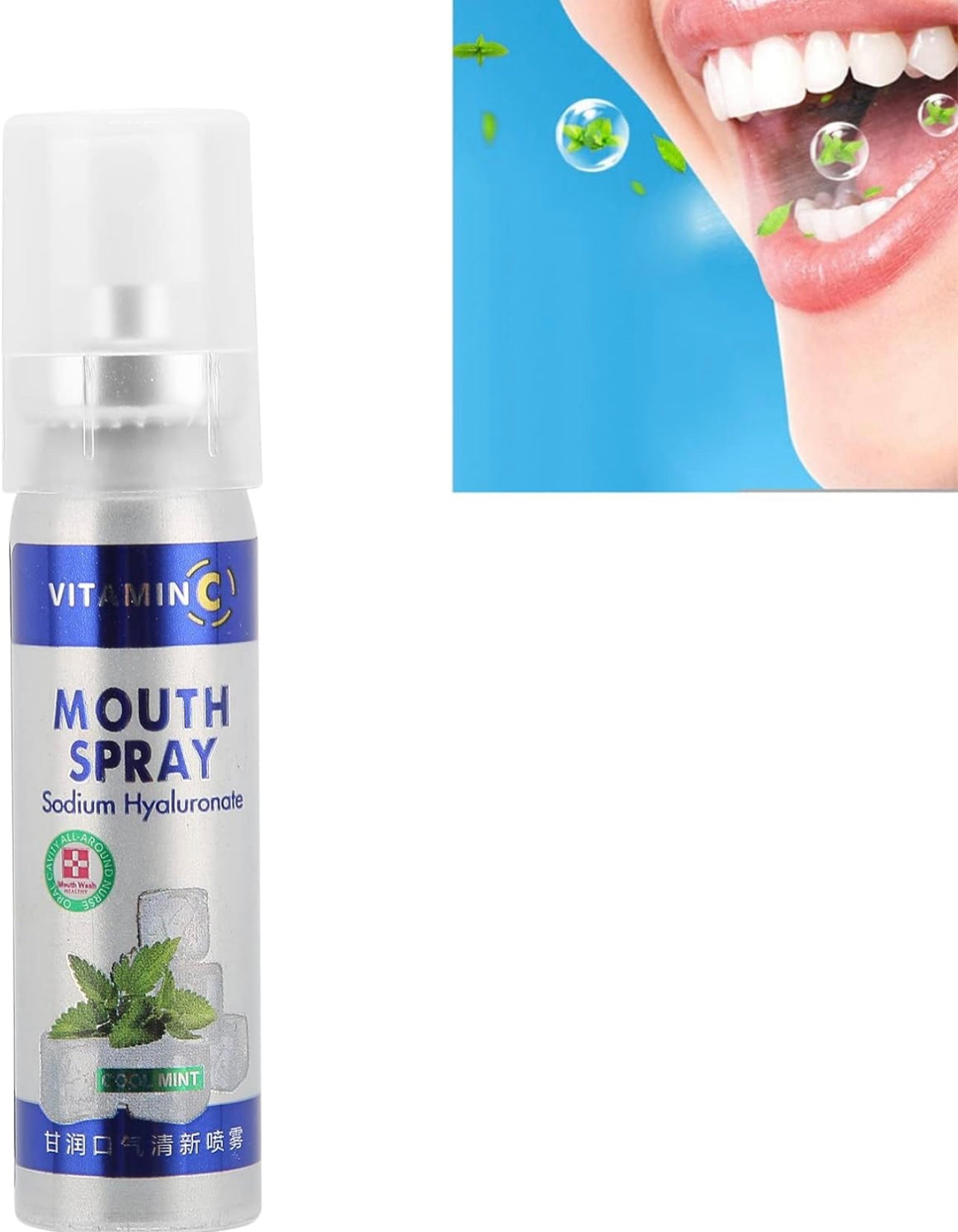 Mouth Freshener Spray, Lightweight Portable 24 Hour Oral Rinse Breath Freshening Spray, Help Fights Bad Breath