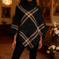 Ladies Geometric Knitted Poncho