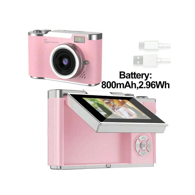 MTech 8X Zoom Digital Camera for Vlogging, 1080P HD, 2.4" IPS Screen, Rechargeable with Card Reader & OTG, Photo/Video/Webcam, Ideal Gift for Teens Beginners
