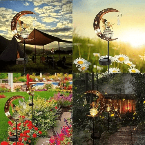 MHome Angelic Solar Garden Light with Decorative Wind Chimes
