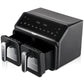RAF Two Pan Digital Air Fryer 2200W - 9L Capacity, Dual Cooking Baskets, 9 Cooking Programs, Oil-Free Professional Air Fryer