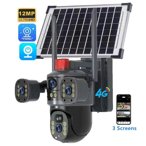 MTech 12MP Solar CCTV Camera | Wireless Outdoor Security with Color Night Vision