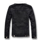 Casual Classic Denim Fleece Lined Jacket for Men ( Blue )