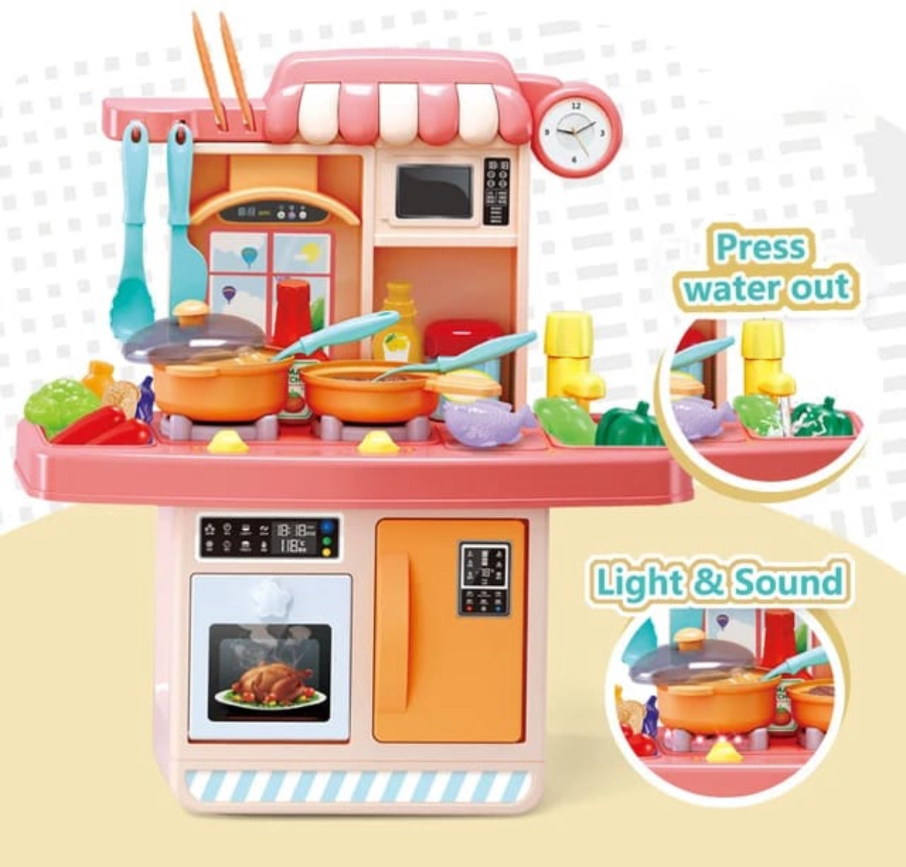 Children's toy spray kitchen girls' real cooking children's simulation kitchenware set