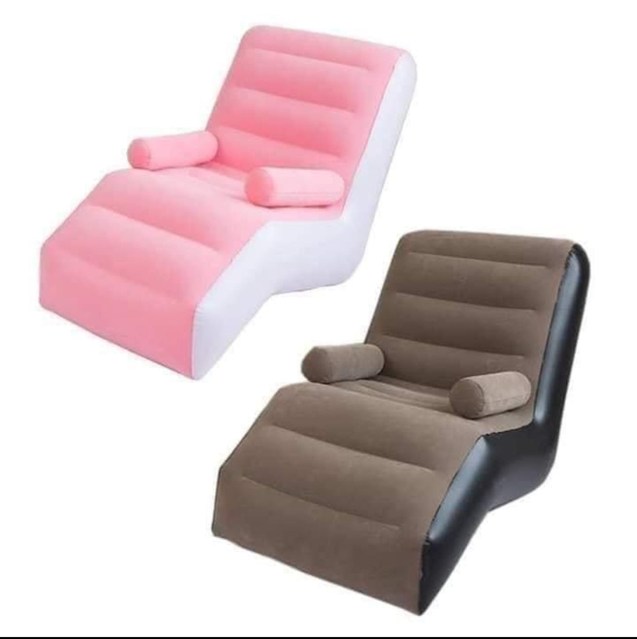 New Design Inflatable Flocking Seat with armrest / Lazy Sofa plus FREE PUMP