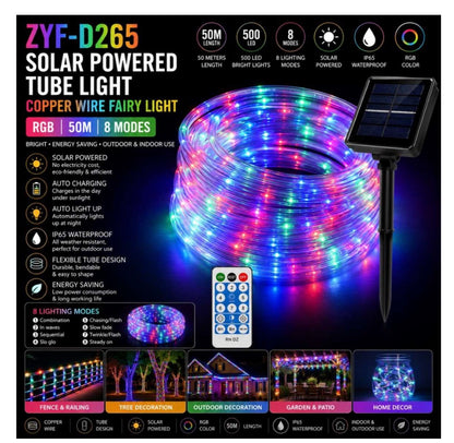 Mtech Solar Powered HD Tube Christmas Light with Remote -Various Options