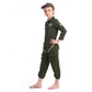Kids Air Force Fighter Costume Children Pilot Jumpsuit Carnival Party Cosplay Roleplay Costumes Dress Up for Boys Girls Unisex