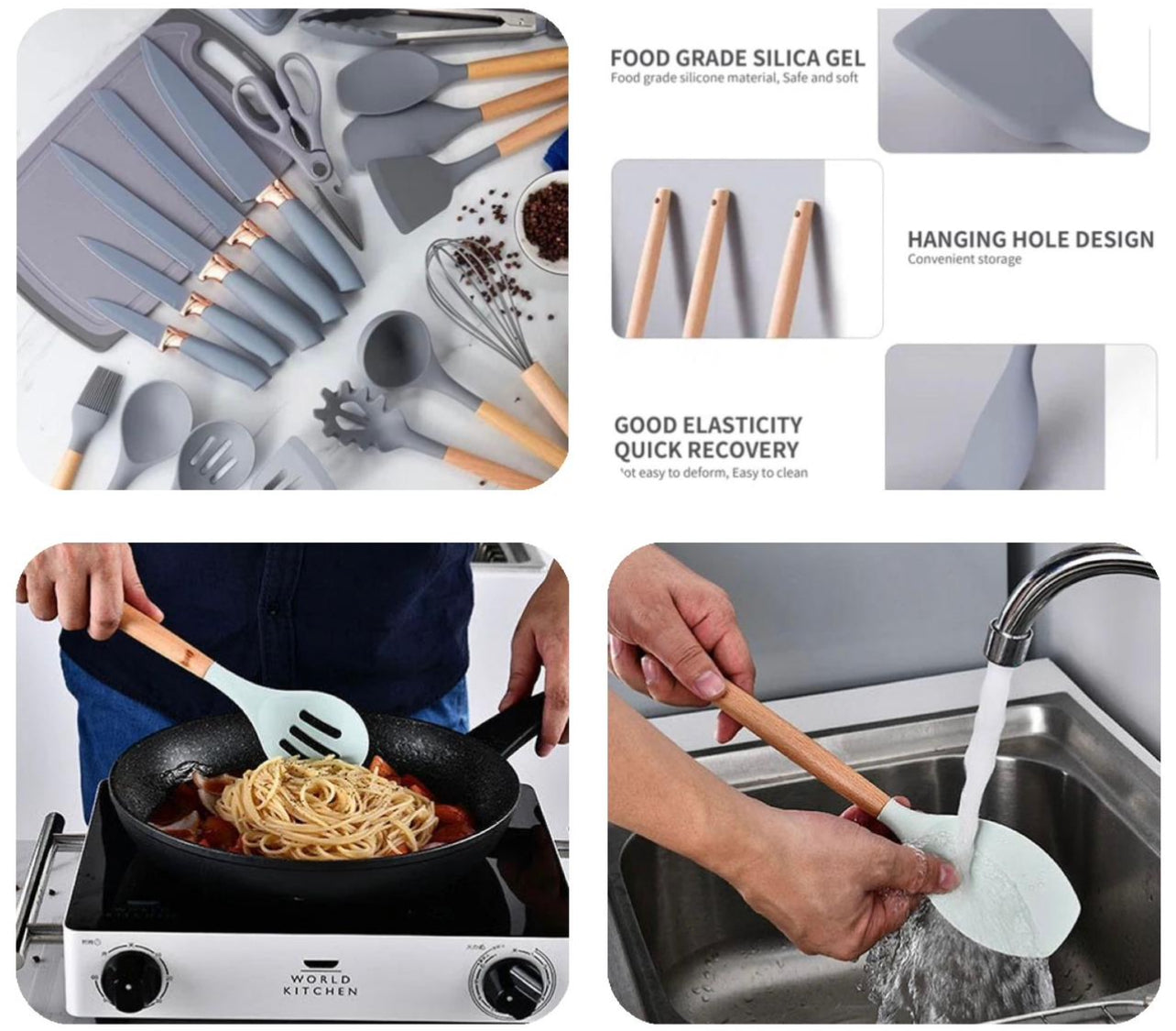 Kitchen Cutlery Set - 19pc