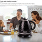 SOKANY SK-1032 Kettle, 2200 W, 1.7 L Teapot, Removable Limescale Filter, Automatic Shut-off, Water Level Indicator, 360°C Base, Black