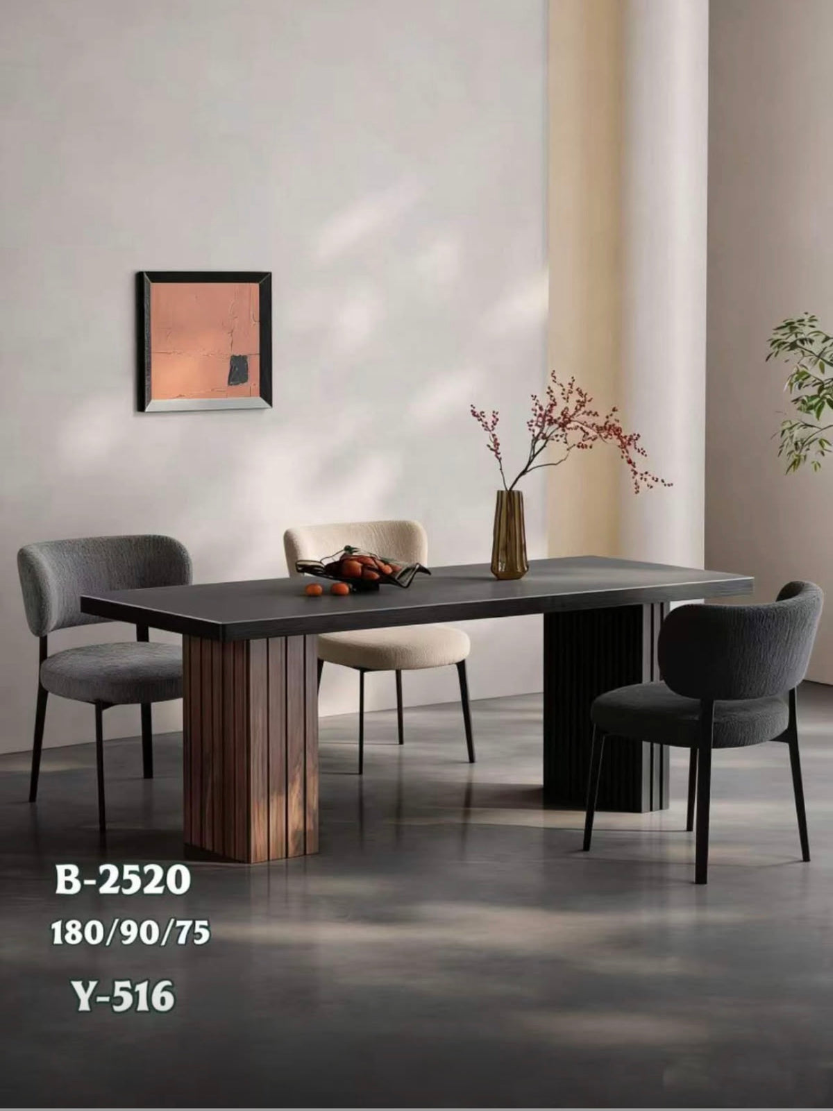 MFURN Modern Dining Table with 6 Chairs