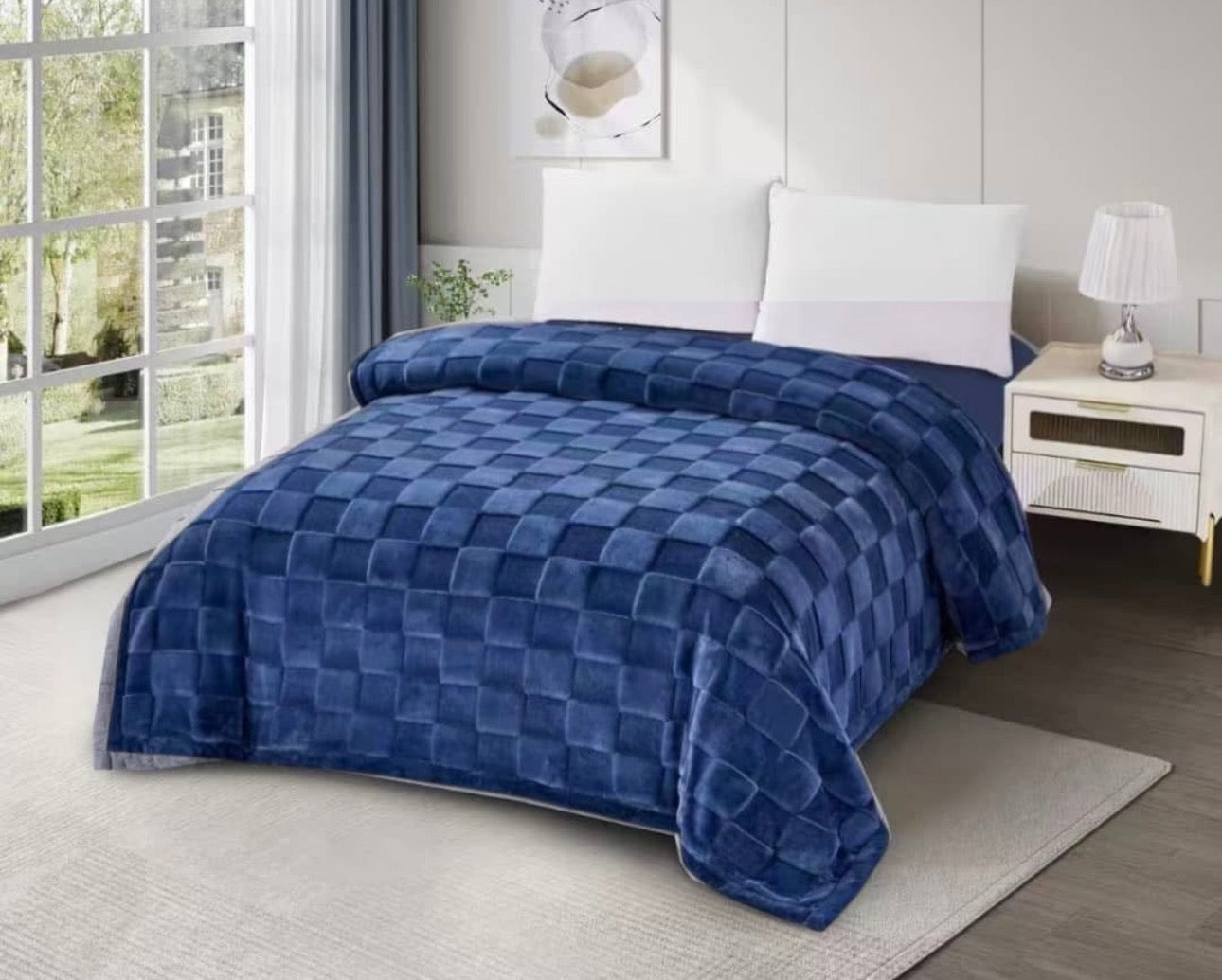 MHome Plush Winter Blankets 10kg 1ply -Various Colours