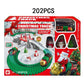Christmas Train Toy Educational Electric Battery Powered Assembled Christmas Train Train Set Cute Holiday Gift Christmas Toy For Kids