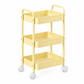 MHome 3 Tier Rolling Storage Cart with Wheels, Carbon Steel, 45x30x78cm