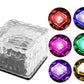 Solar Brick Lights - 6 Pack Solar Ice Cube Lights IP65-Waterproof Brick Light 4-LED Outdoor Brick Decor in Garden