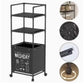 MHome 3-Tier Laundry Hamper Rack - Stainless Steel Storage with Dirty Clothes Basket, Suitable for Bathroom Toiletries, Compact Organizer for Bathroom or Laundry Room