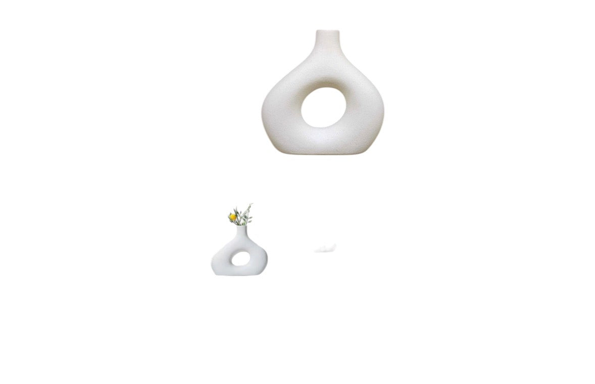MHome Donut Shaped Ceramic Vase