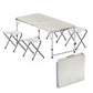 MFURN Portable Aluminium Folding Table & 4 Chair Set-Various Colours