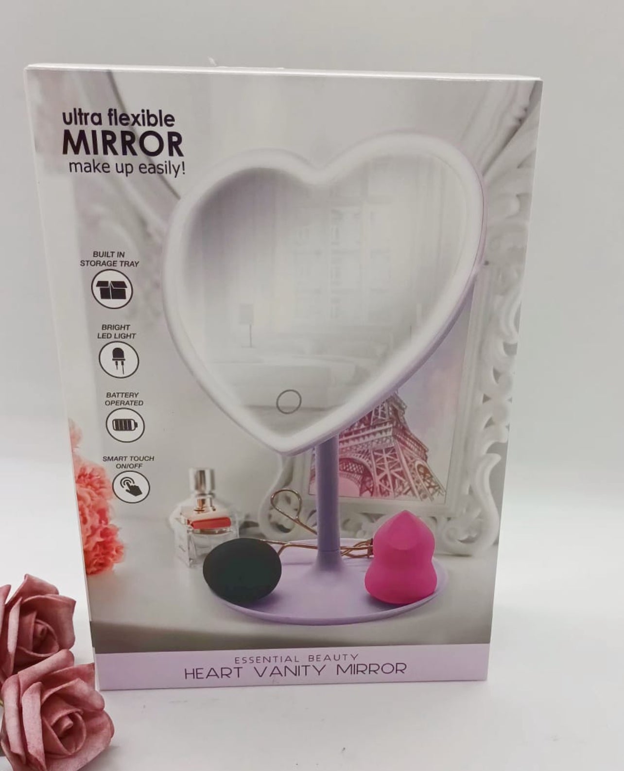 Pink Heart Vanity Mirror Essential Beauty