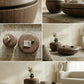 MFURN Designer Coffee Table Set 2pc Walnut