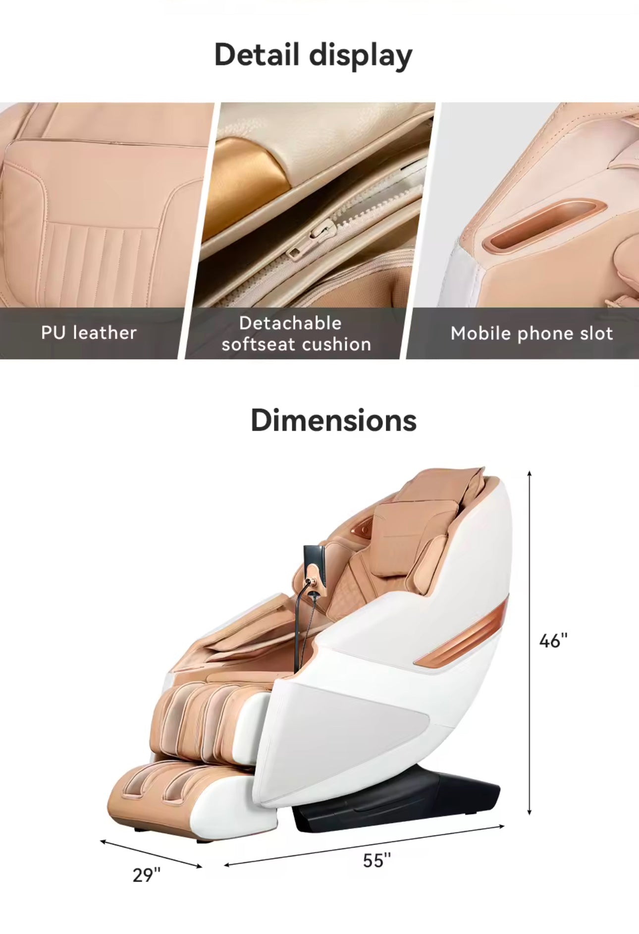 Professional Massage Best Zero Gravity Human Touch Stretch 4D Track Latest Electronic Massage Chair Body Massager Only Available On PreOrder.