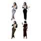Ladies Trendy 2-in -1 Shirt & Maxi Dress - Various Colours