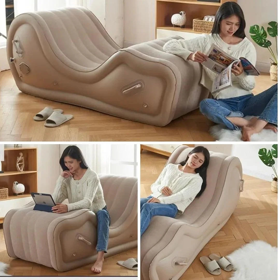 MHome Sensual Curv Inflatable Multifunctional Love Seat Sofa