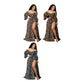 Leopard Striped High Side Split Off Shoulder Sweetheart Neck Mermaid Dress 2024 Sexy Party Club Maxi Women