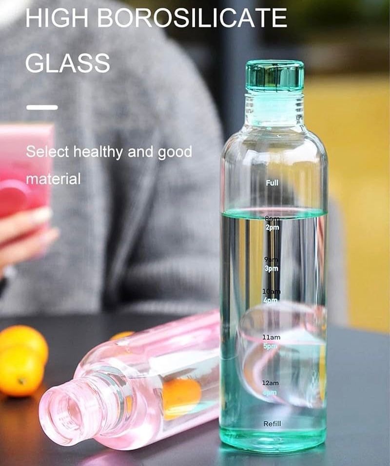 MHome Leakproof Transparent Glass Bottles 1L - Various Colours