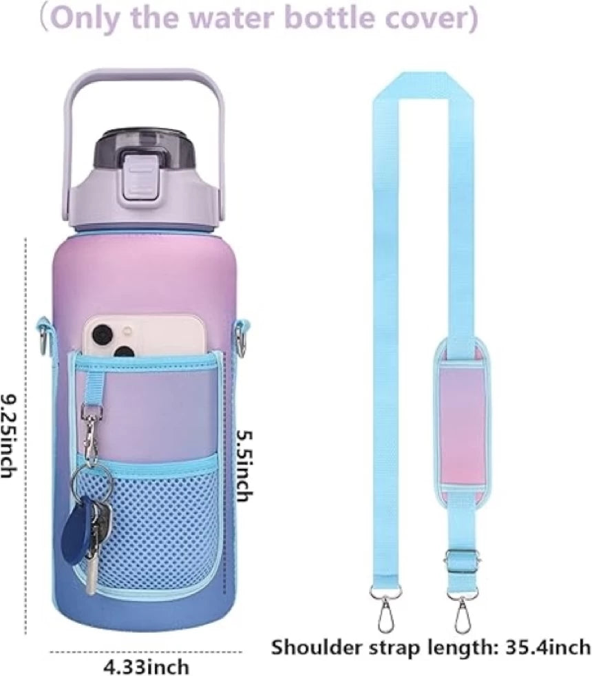 MHome Water Bottle Sleeve Fit All Tumbler with Handle, Water Bottle Holder Bag with Adjustable Shoulder Strap for Hiking Travelling Camping