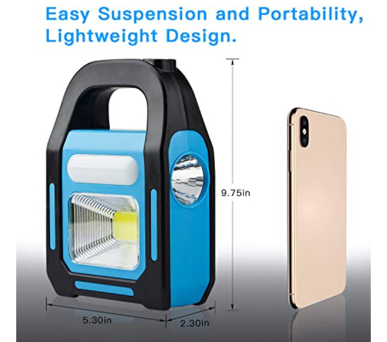 MTech 2-Pack Solar USB Rechargeable COB LED Camping Lantern – Waterproof Emergency Flashlight