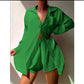 Casual Outfits for Women 3Piece Sets Office Work Beach Holiday Plain Color Shirt Suit Loose Sun Suit Casual Beach Swimsuit Cover up.