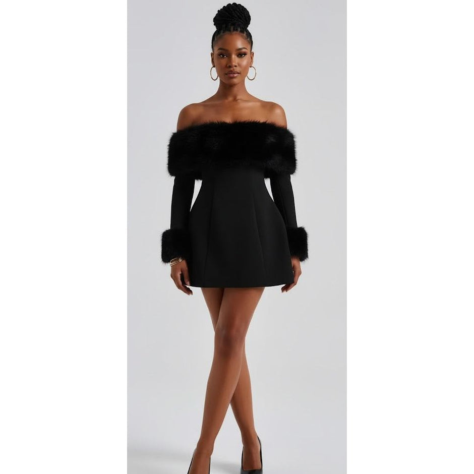 Sexy Off-Shoulder Elegant Mini Dress-Various Colours