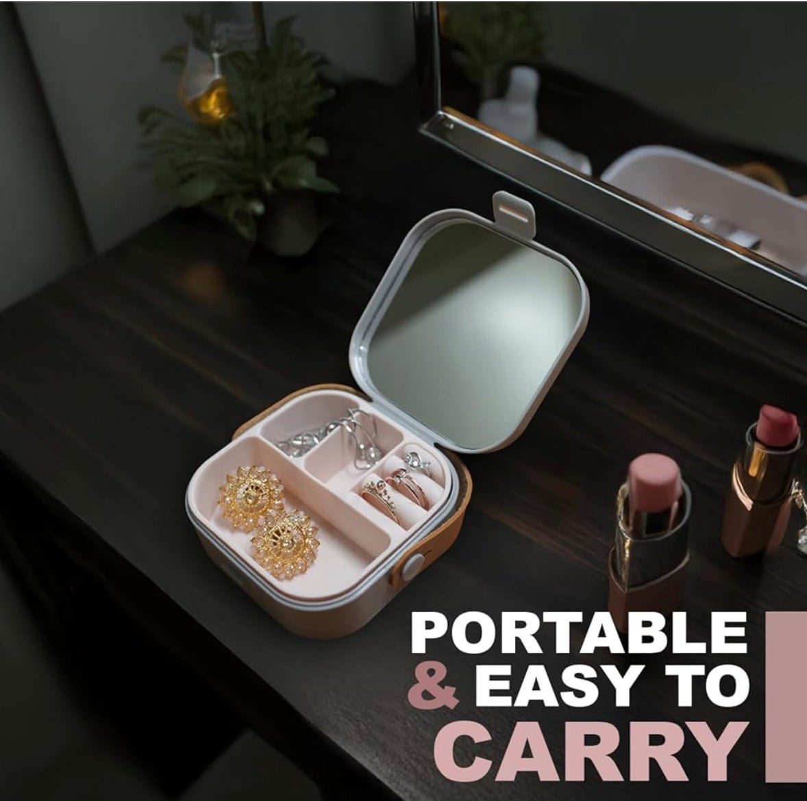 Trendy Jewellery Storage Case With Mirror