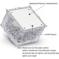 Solar Brick Lights - 6 Pack Solar Ice Cube Lights IP65-Waterproof Brick Light 4-LED Outdoor Brick Decor in Garden