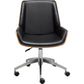 Ergonomic Black/Wood Office Chair