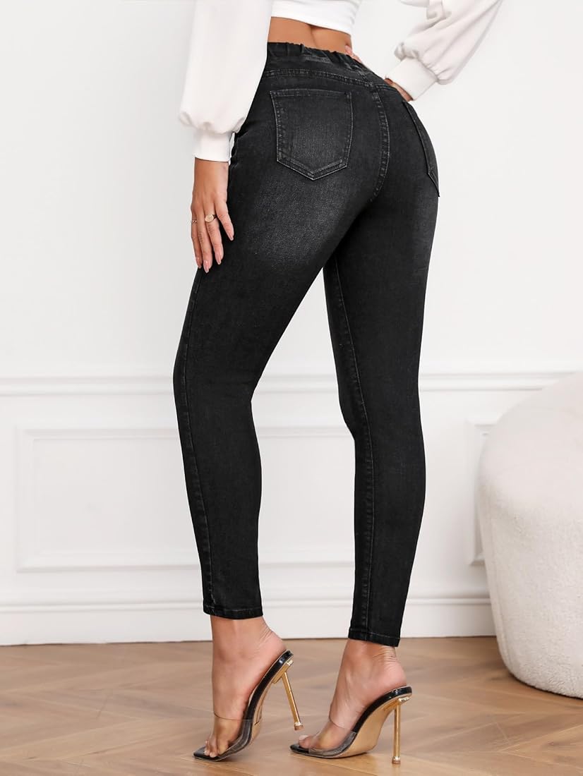 Ladies Sexy High Waist Skinny Jeans