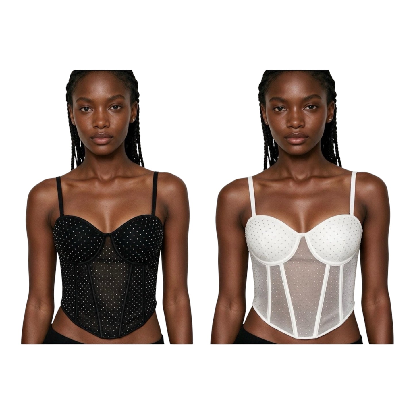 Ladies Sweetheart Neck Crop Tube Top Corset-Various Colours
