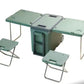 MHome Outdoor Portable Cooler Box with Table and Chairs