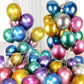 Pearl Chrome Metallic Balloons – 10\12 Inch 100pc Set | Wedding, Birthday & Party Decoration Balloon Kit