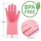 MHOME Multifunction Magic Silicon Dish Washing Gloves 2pc Set