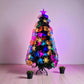 MHome Christmas Tree Pre-Lit Fiber Optic Artificial Pine Christmas Tree,Multicoloured LED Lights & Stand-Various Options