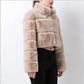 Ladies Faux Fur Cropped Jacket-Various Colours