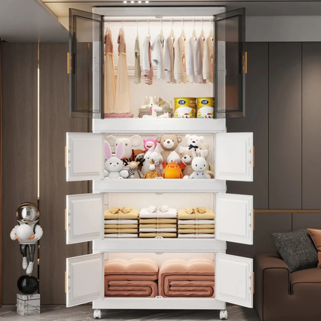 MHome Multipurpose Folding Clothes Closet-Various Options