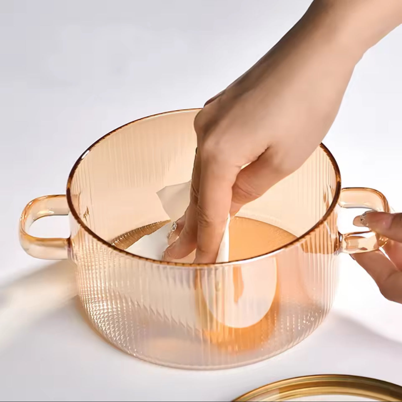 MHome Borosilicate Glass Soup Pot 3.5L