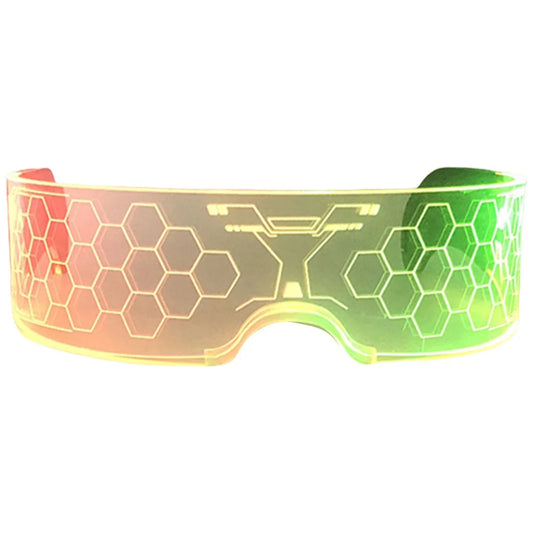 Glow in the Dark - Futuristic LED Wrap-Around Glasses - Electro Glow
