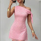 Ladies Sexy Off Shoulder Mini Summer Dress-Various Colours